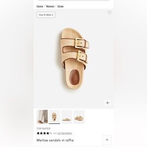 J Crew Marlow Sandals in Raffia